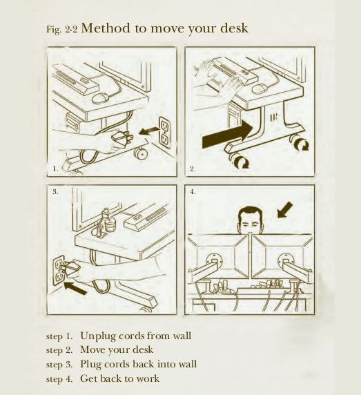 Se espera que los empleados de Valve muevan sus estaciones de trabajo para integrarse a equipos y aportar soluciones. Las nuevas oficinas de Bellevue cuentan con una infraestructura que permite que esta ilustración sea una realidad cotidiana