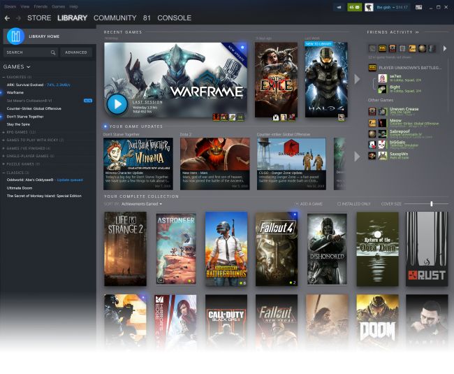 Steam 2019 UI