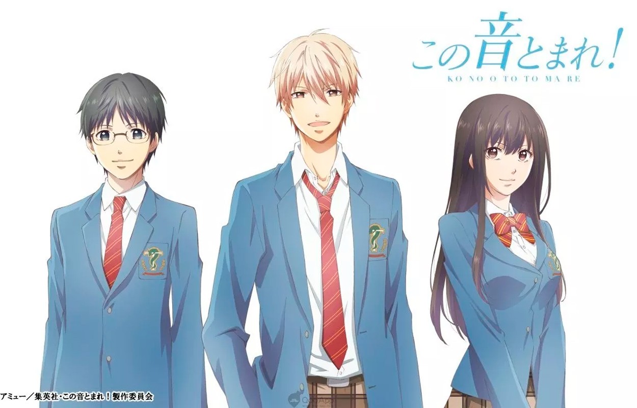 Izquierda a derecha: Takezō Kurata, Chika Kudō y  Satowa Hōzuki