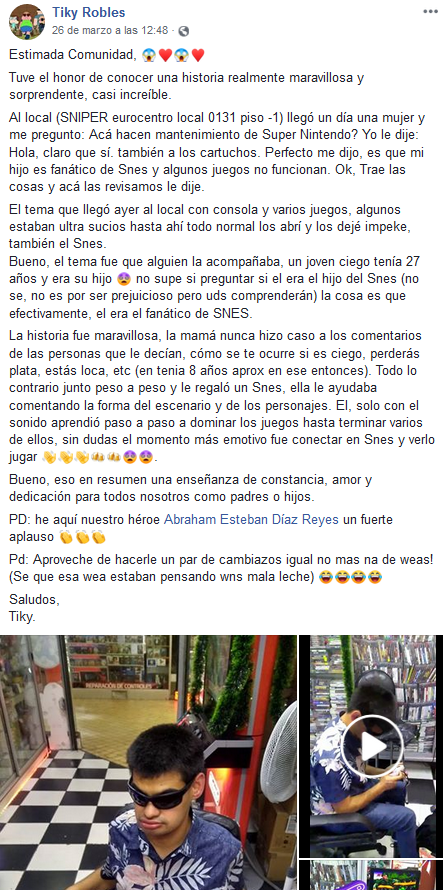 Publicación original en Facebook
