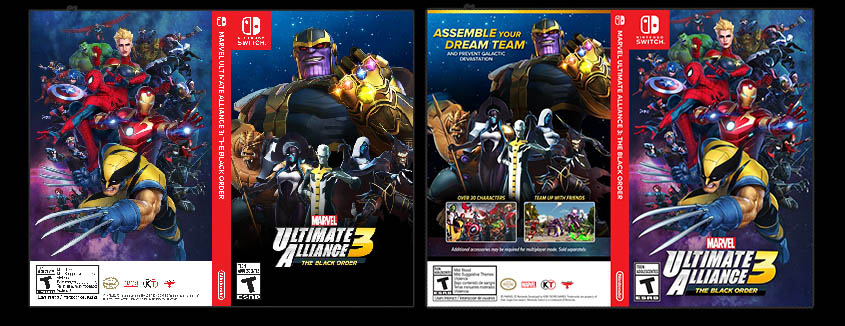 Portadas alternas de Marvel Ultimate Alliance 3: The Black Order