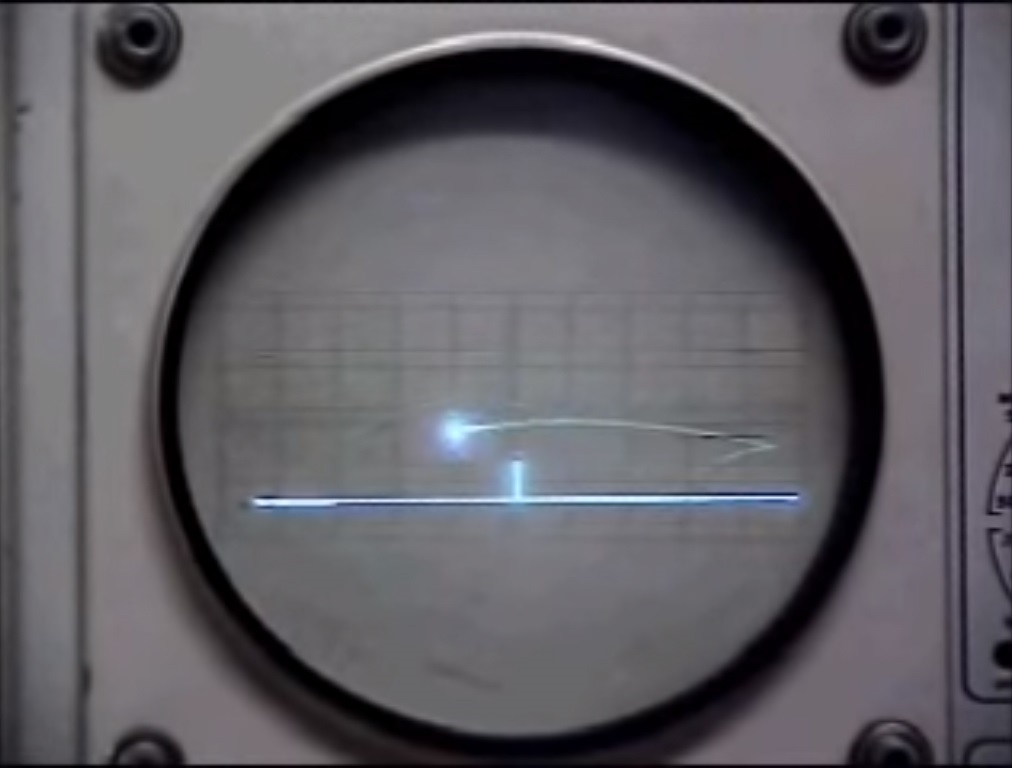 Tennis for Two basaba su funcionamiento en un osciloscopio (Imagen: William Hunter, YouTube)