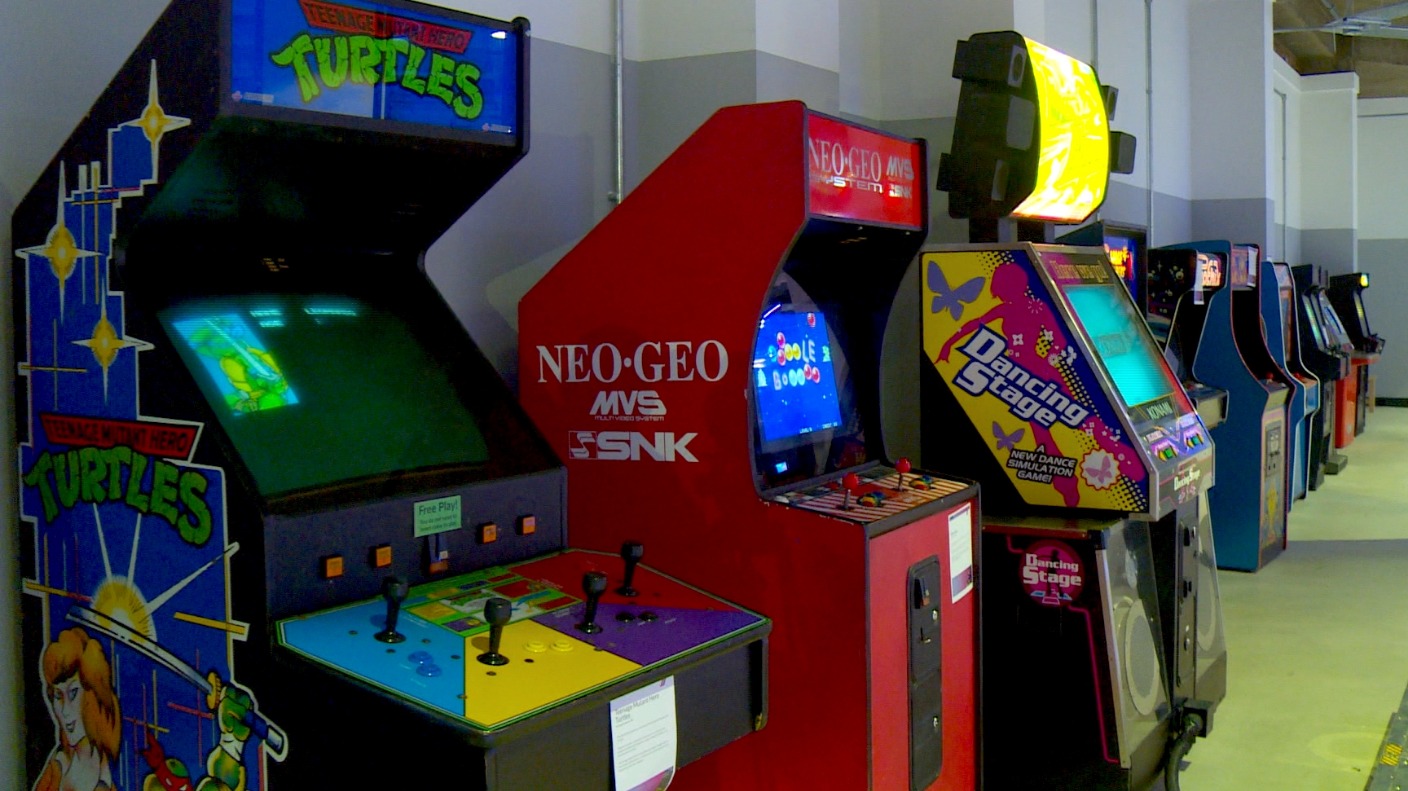 Zona de arcade del National Videogame Museum