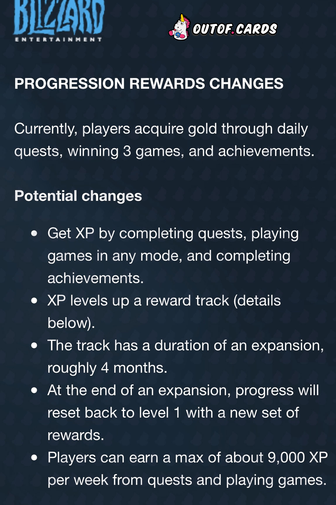 Parte de la encuesta enviada por Blizzard Entertainment