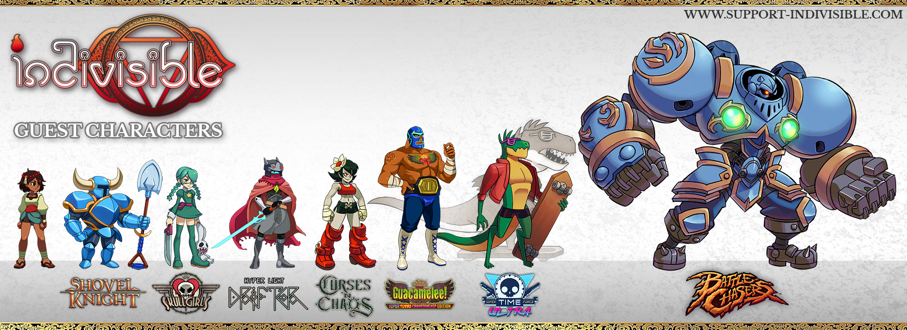 Algunos personajes DLC que llegarían a Indivisible