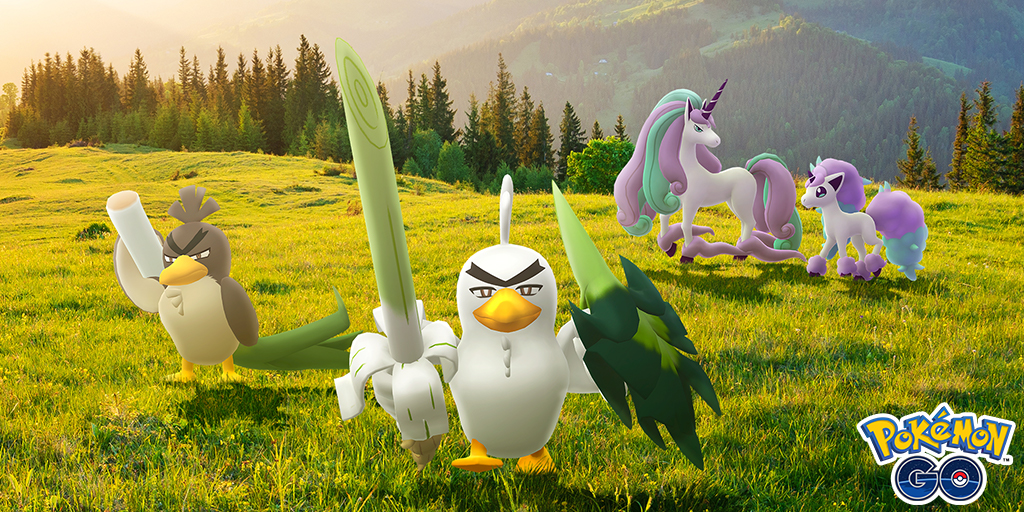 Farfetch'd, Sirfetch'd, Ponyta y Rapidash de Galar en Pokémon GO