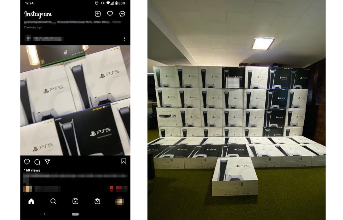 Hay revendedores que presumen su botín