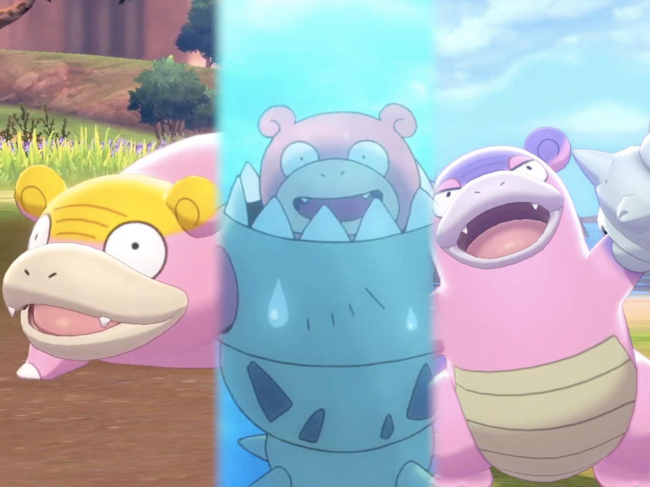 Slowpoke de Galar, Mega Slowbro y Slowbro de Galar
