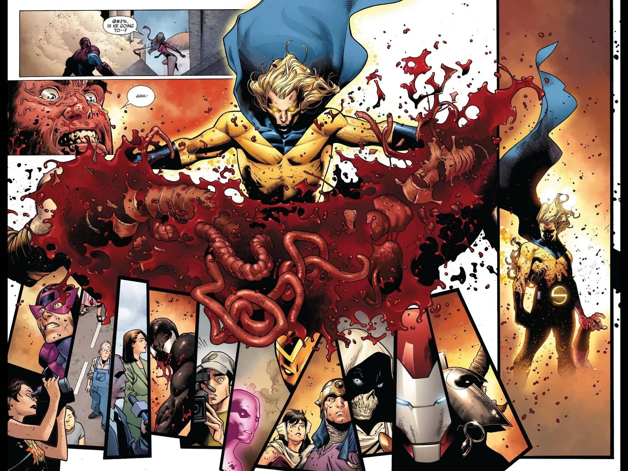 Sentry asesina brutalmente a Ares en Asedio (2010) #2