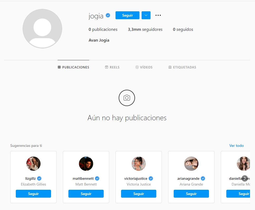 Así lucer el perfi de Jogia