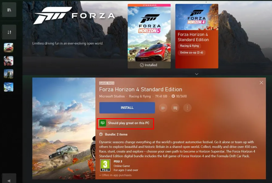 Así lucirá el  verificador de rendimiento de Xbox en PC
