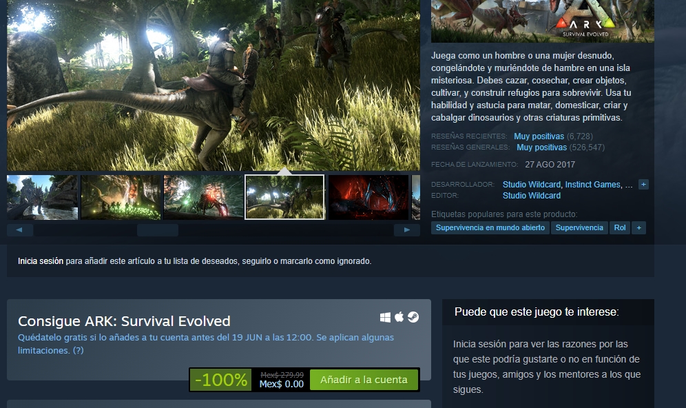 ¡Consígue ARK gratis!