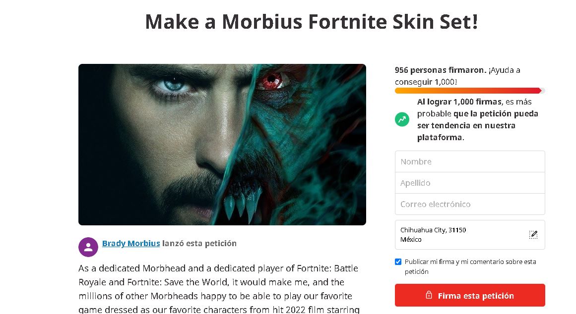 Imagen vía Change.org