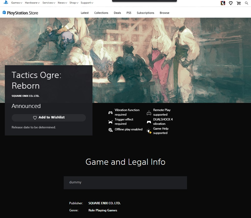 Imagen: PlayStation Store (vía Siliconera)