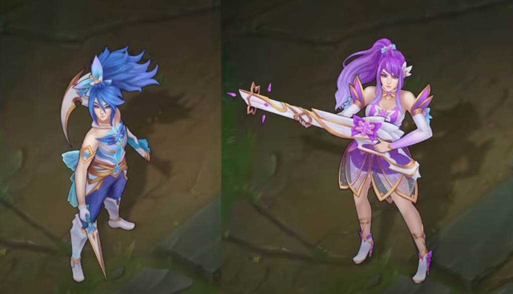 Modelos conceptuales de Akali y Caitlyn Guardiana Estelar