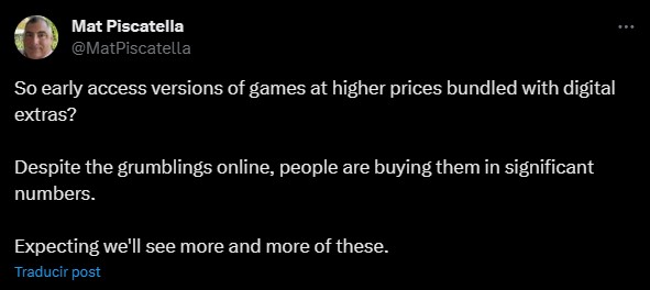 El analista Mat Piscatella comentó que las preventas con acceso anticipado son muy populares