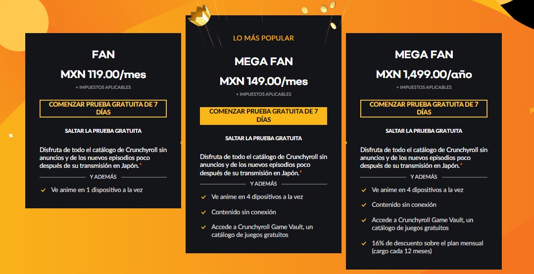 No todos los planes de Crunchyroll dan acceso a los videojuegos