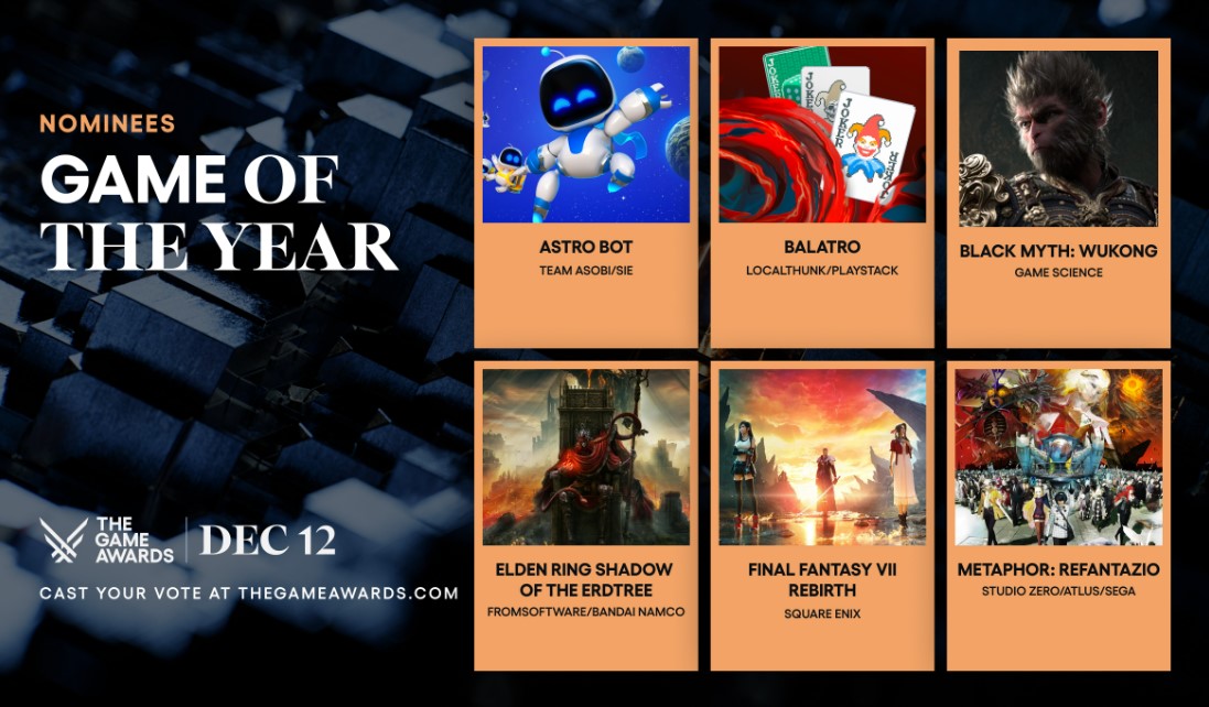 Los nominados al GOTY 2024 en The Game Awards